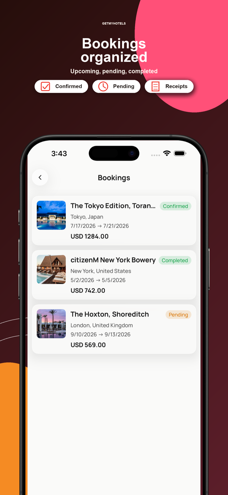 Manage bookings